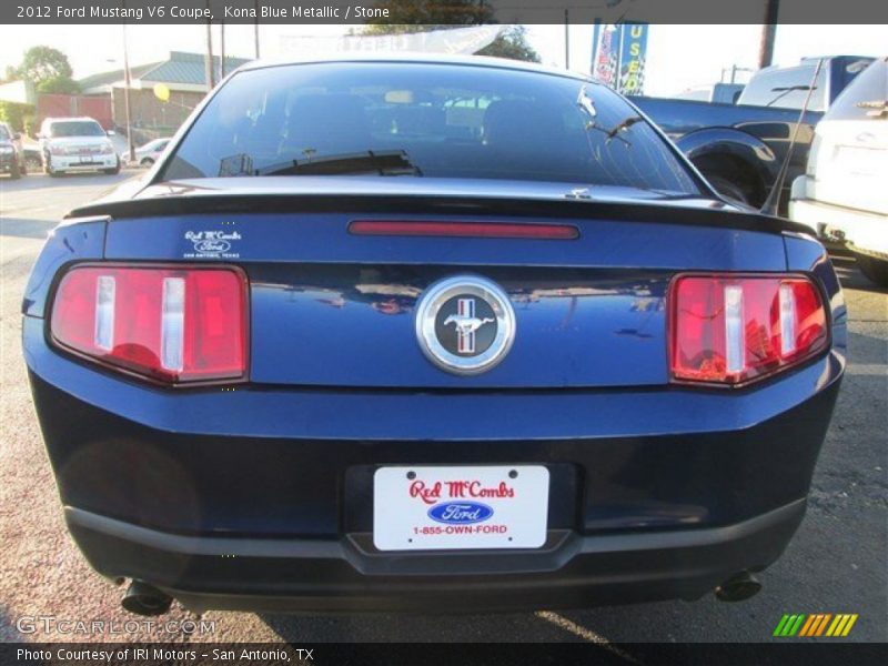 Kona Blue Metallic / Stone 2012 Ford Mustang V6 Coupe