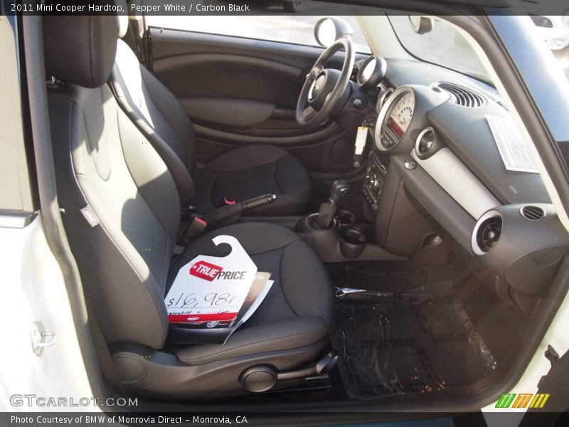 Pepper White / Carbon Black 2011 Mini Cooper Hardtop