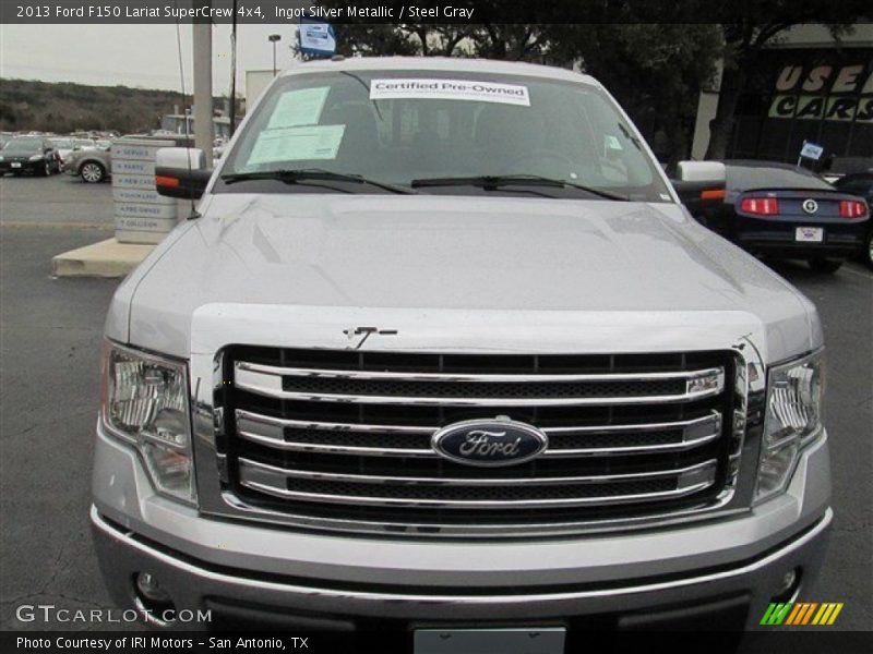 Ingot Silver Metallic / Steel Gray 2013 Ford F150 Lariat SuperCrew 4x4