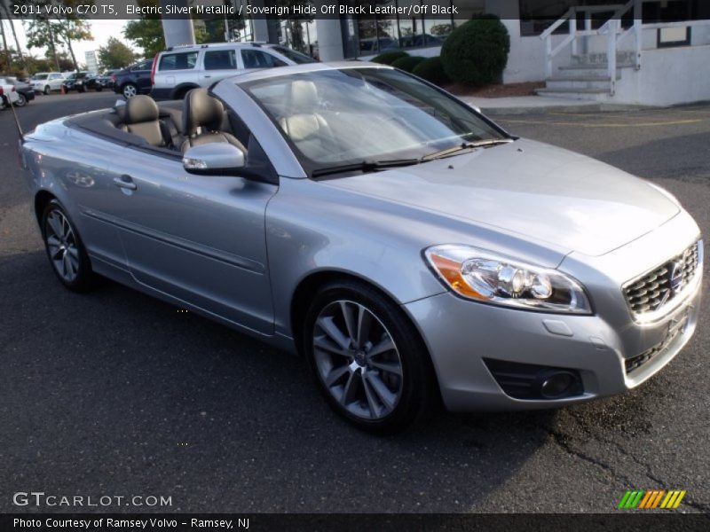 Electric Silver Metallic / Soverign Hide Off Black Leather/Off Black 2011 Volvo C70 T5