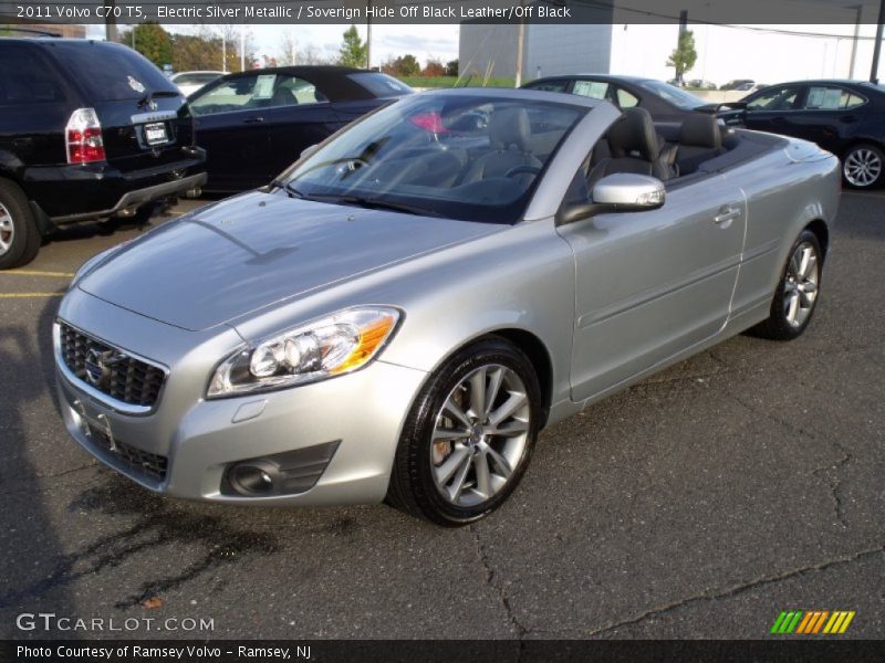 Electric Silver Metallic / Soverign Hide Off Black Leather/Off Black 2011 Volvo C70 T5