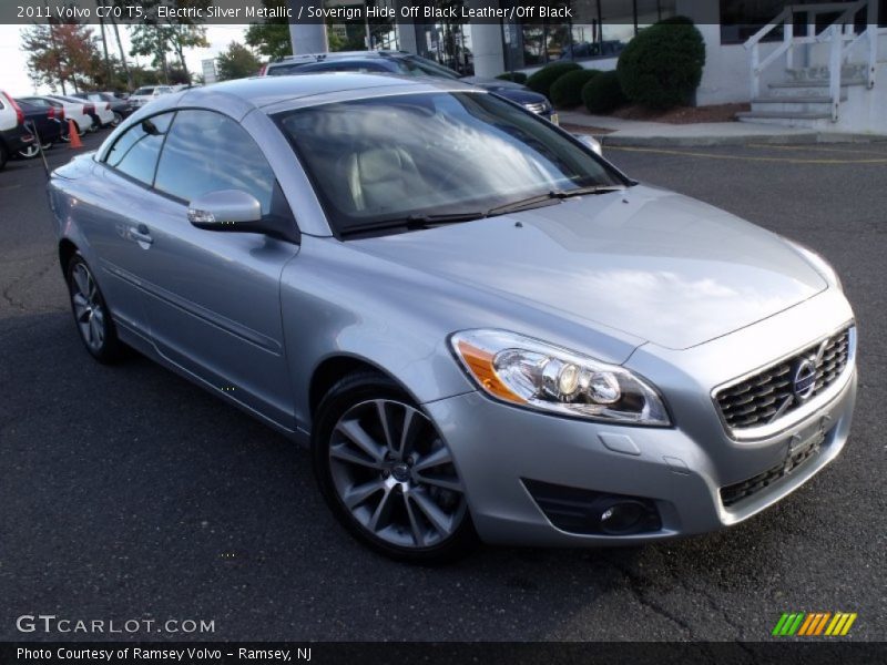 Electric Silver Metallic / Soverign Hide Off Black Leather/Off Black 2011 Volvo C70 T5