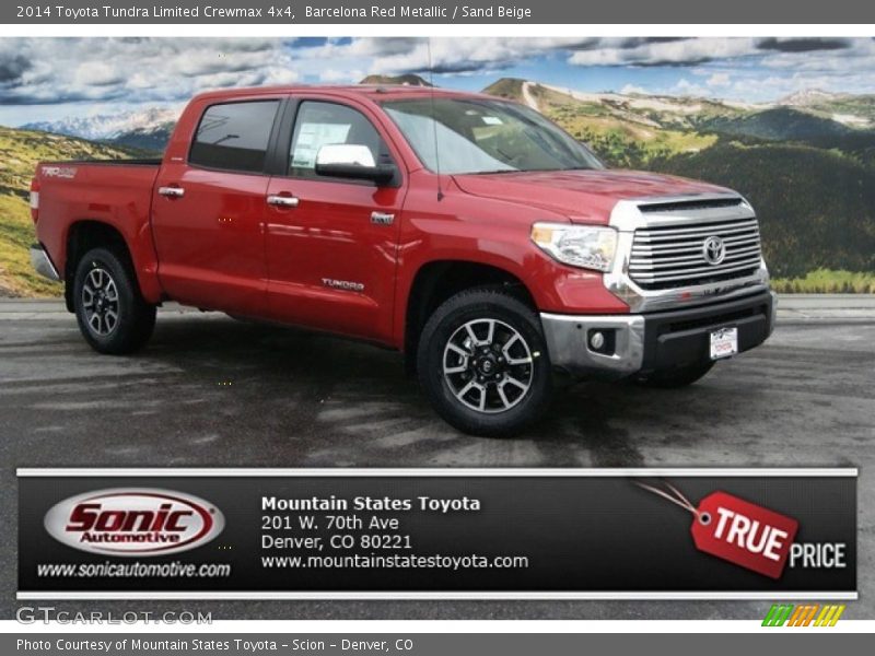 Barcelona Red Metallic / Sand Beige 2014 Toyota Tundra Limited Crewmax 4x4