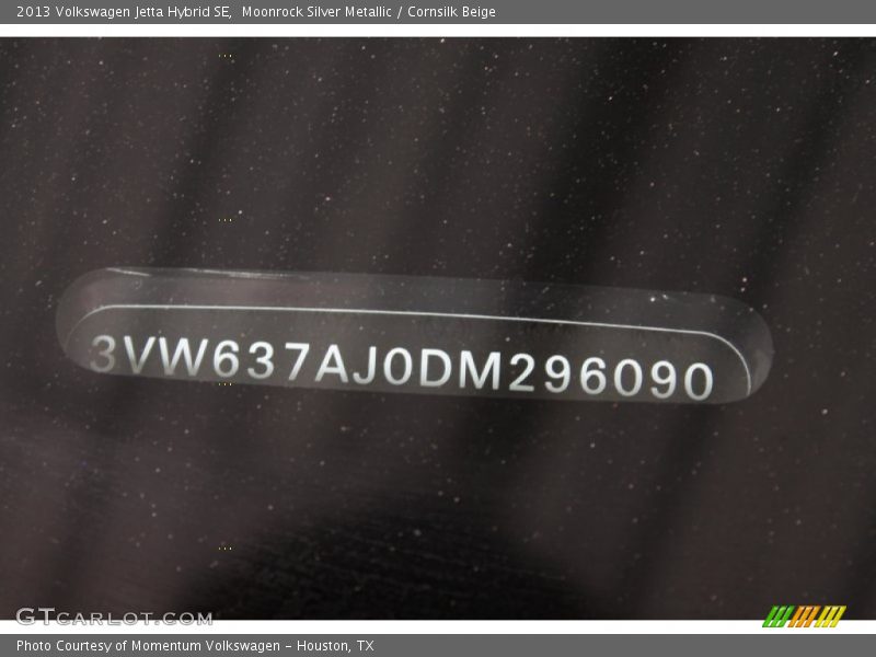 Moonrock Silver Metallic / Cornsilk Beige 2013 Volkswagen Jetta Hybrid SE