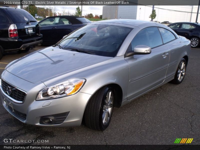 Electric Silver Metallic / Soverign Hide Off Black Leather/Off Black 2011 Volvo C70 T5