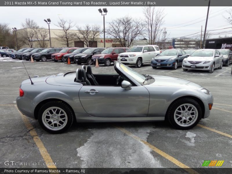 Liquid Silver Metallic / Black 2011 Mazda MX-5 Miata Grand Touring Hard Top Roadster