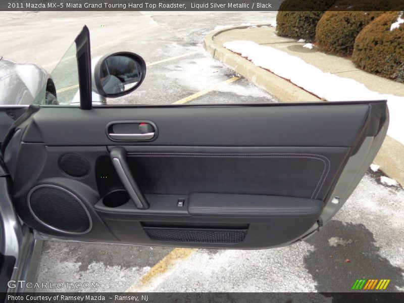 Liquid Silver Metallic / Black 2011 Mazda MX-5 Miata Grand Touring Hard Top Roadster