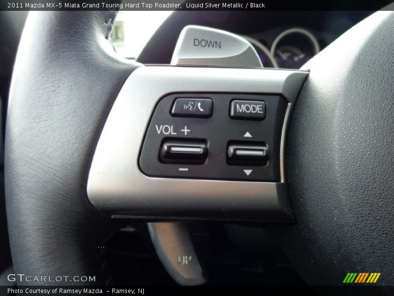 Liquid Silver Metallic / Black 2011 Mazda MX-5 Miata Grand Touring Hard Top Roadster