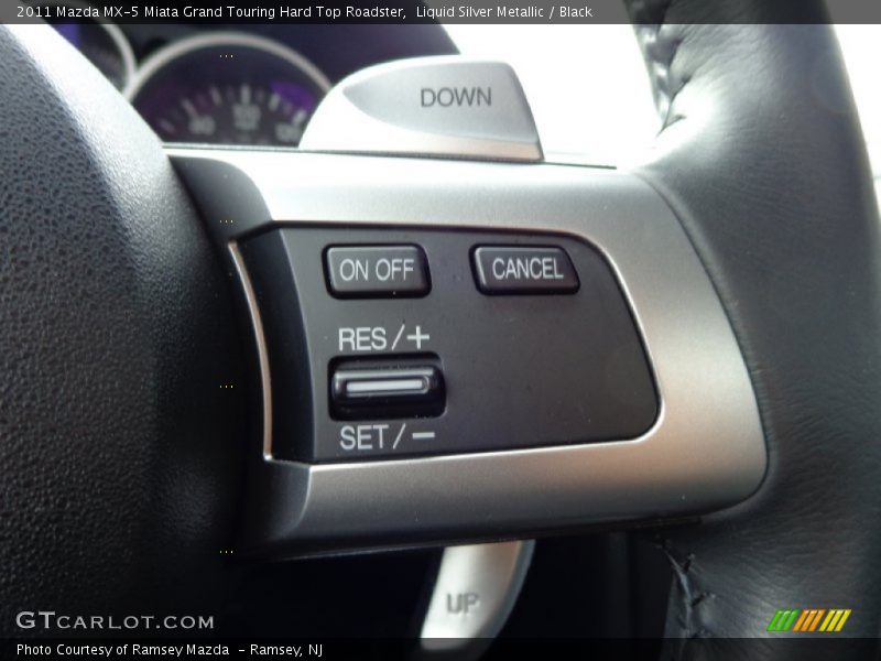 Liquid Silver Metallic / Black 2011 Mazda MX-5 Miata Grand Touring Hard Top Roadster