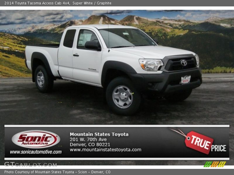 Super White / Graphite 2014 Toyota Tacoma Access Cab 4x4