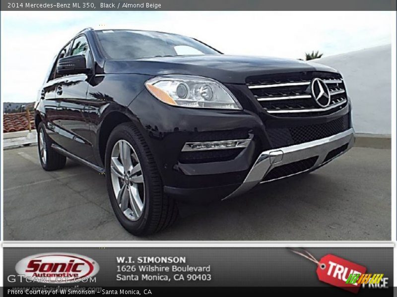 Black / Almond Beige 2014 Mercedes-Benz ML 350