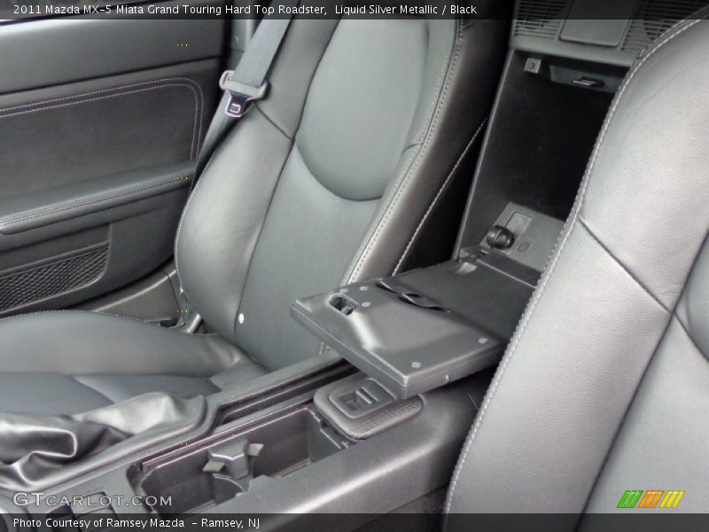 Liquid Silver Metallic / Black 2011 Mazda MX-5 Miata Grand Touring Hard Top Roadster