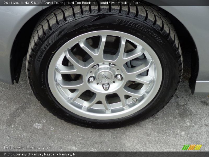 Liquid Silver Metallic / Black 2011 Mazda MX-5 Miata Grand Touring Hard Top Roadster