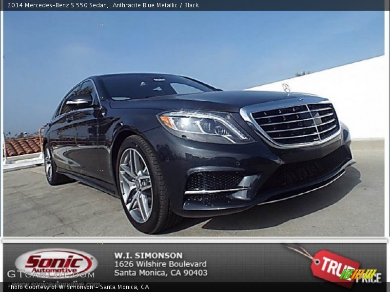 Anthracite Blue Metallic / Black 2014 Mercedes-Benz S 550 Sedan