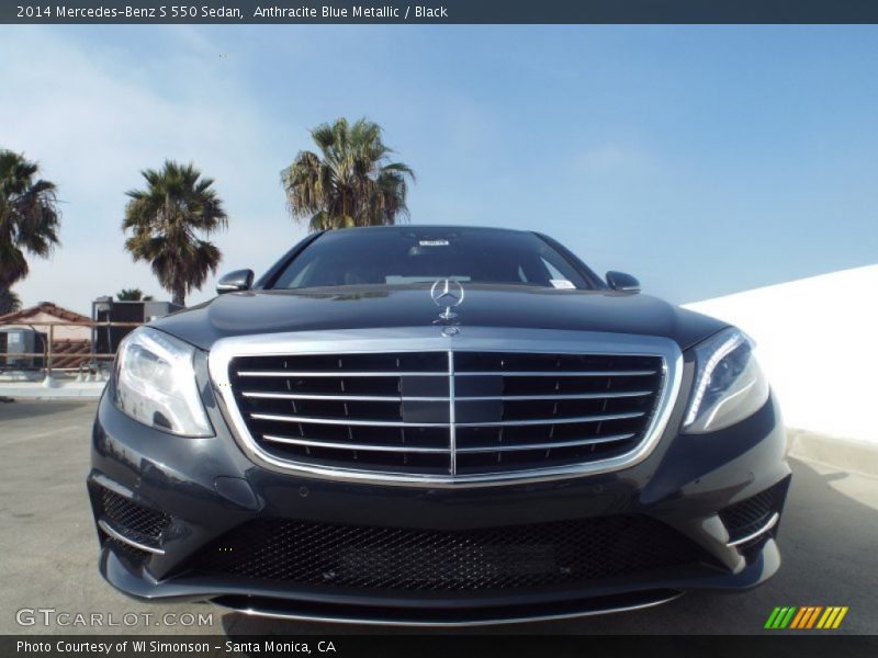 Anthracite Blue Metallic / Black 2014 Mercedes-Benz S 550 Sedan