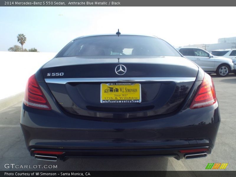Anthracite Blue Metallic / Black 2014 Mercedes-Benz S 550 Sedan