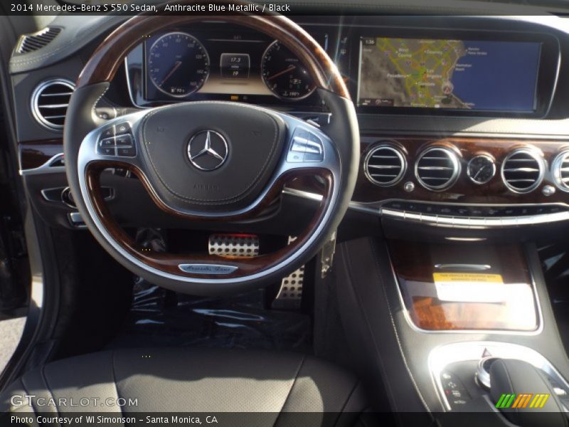 Anthracite Blue Metallic / Black 2014 Mercedes-Benz S 550 Sedan