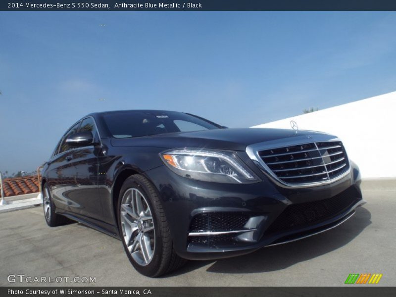 Anthracite Blue Metallic / Black 2014 Mercedes-Benz S 550 Sedan