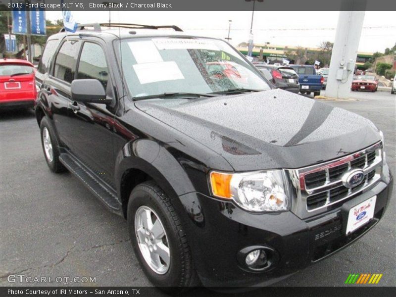 Ebony Black / Charcoal Black 2012 Ford Escape XLT V6