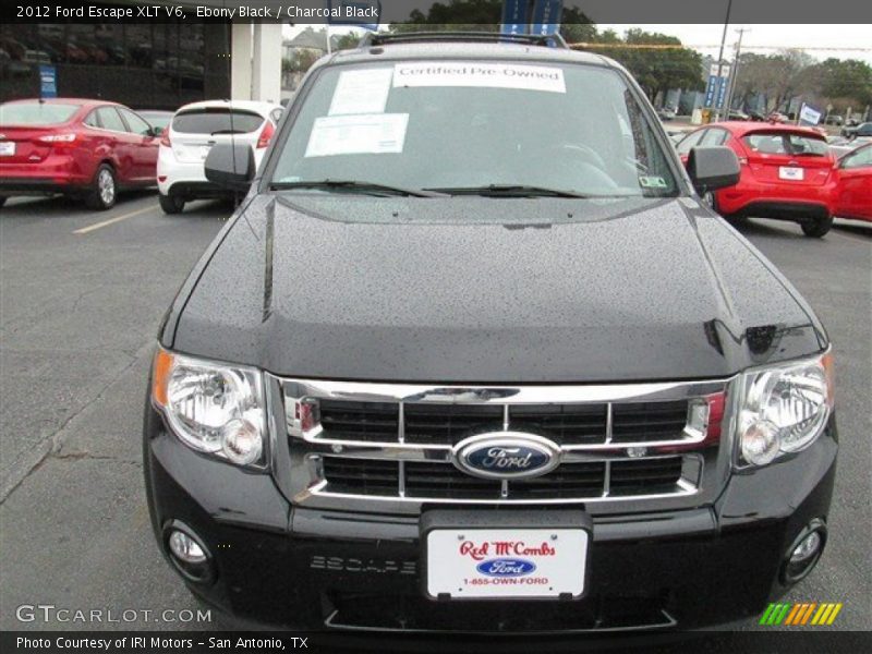 Ebony Black / Charcoal Black 2012 Ford Escape XLT V6