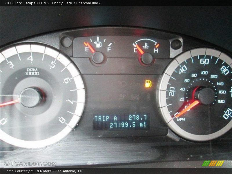 Ebony Black / Charcoal Black 2012 Ford Escape XLT V6