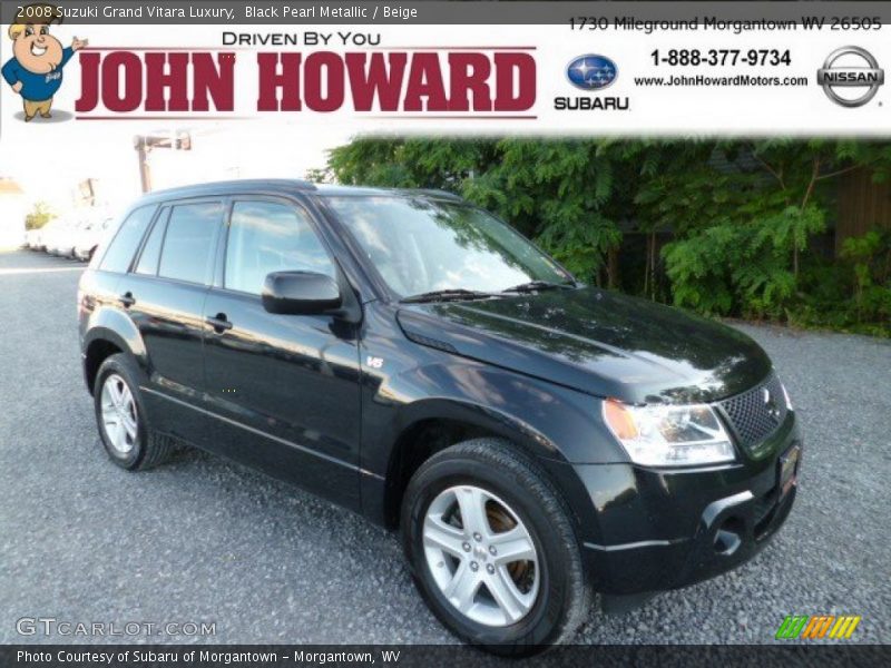 Black Pearl Metallic / Beige 2008 Suzuki Grand Vitara Luxury