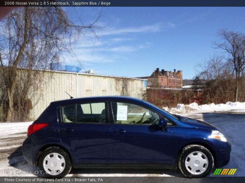 Sapphire Blue / Beige 2008 Nissan Versa 1.8 S Hatchback