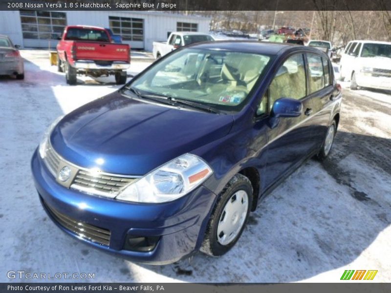 Sapphire Blue / Beige 2008 Nissan Versa 1.8 S Hatchback