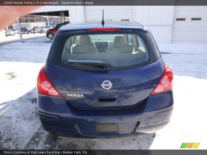 Sapphire Blue / Beige 2008 Nissan Versa 1.8 S Hatchback