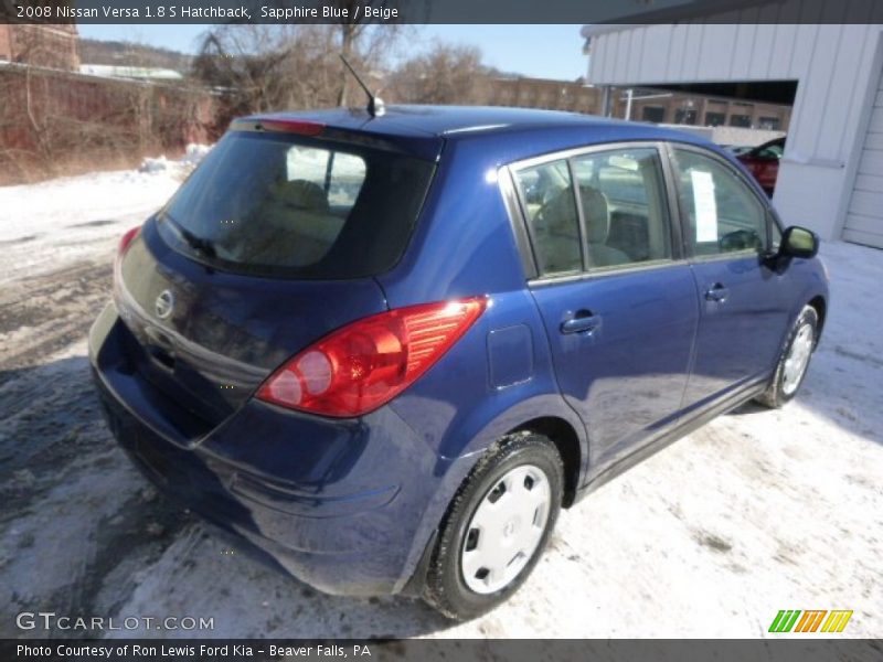 Sapphire Blue / Beige 2008 Nissan Versa 1.8 S Hatchback