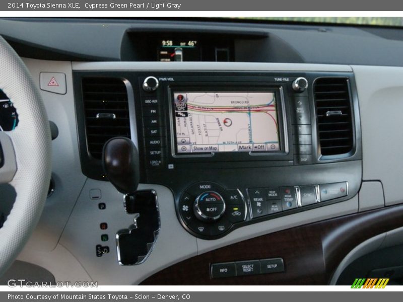 Cypress Green Pearl / Light Gray 2014 Toyota Sienna XLE