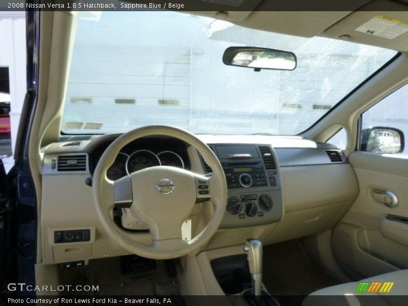 Sapphire Blue / Beige 2008 Nissan Versa 1.8 S Hatchback