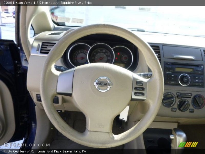 Sapphire Blue / Beige 2008 Nissan Versa 1.8 S Hatchback