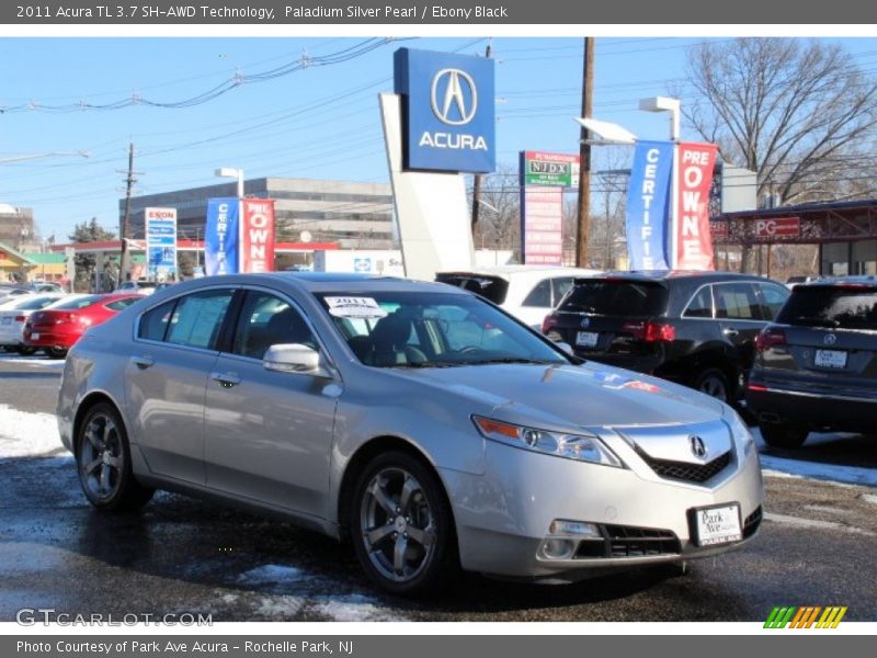 Paladium Silver Pearl / Ebony Black 2011 Acura TL 3.7 SH-AWD Technology