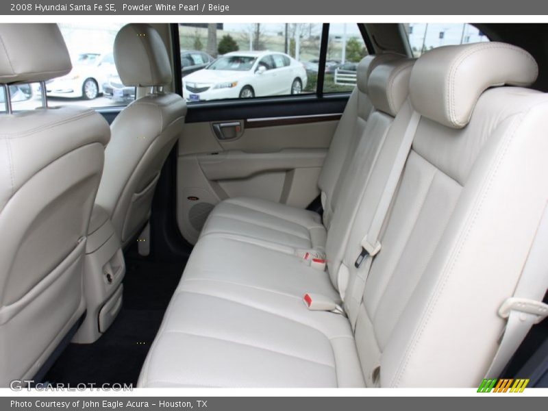 Powder White Pearl / Beige 2008 Hyundai Santa Fe SE