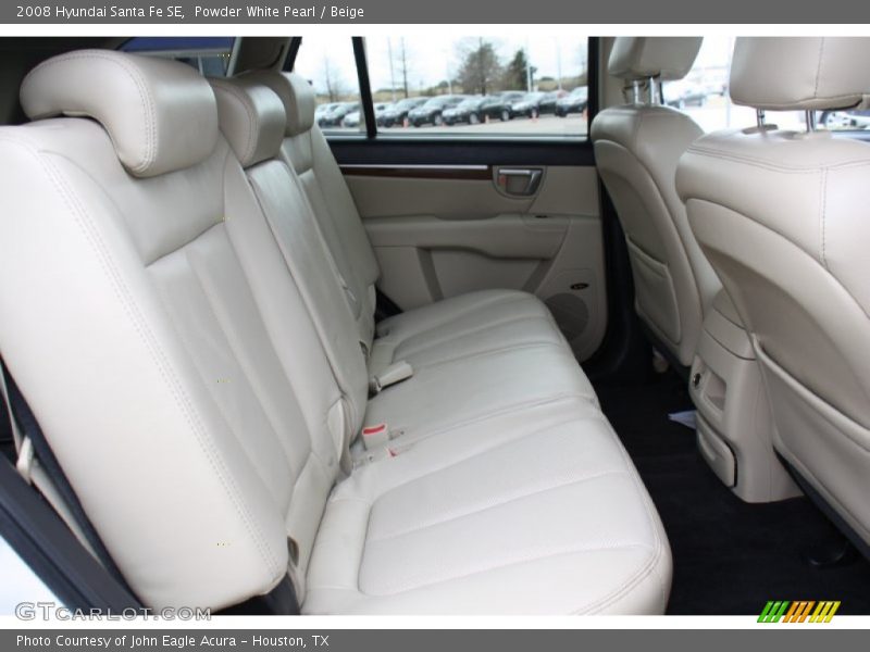 Powder White Pearl / Beige 2008 Hyundai Santa Fe SE