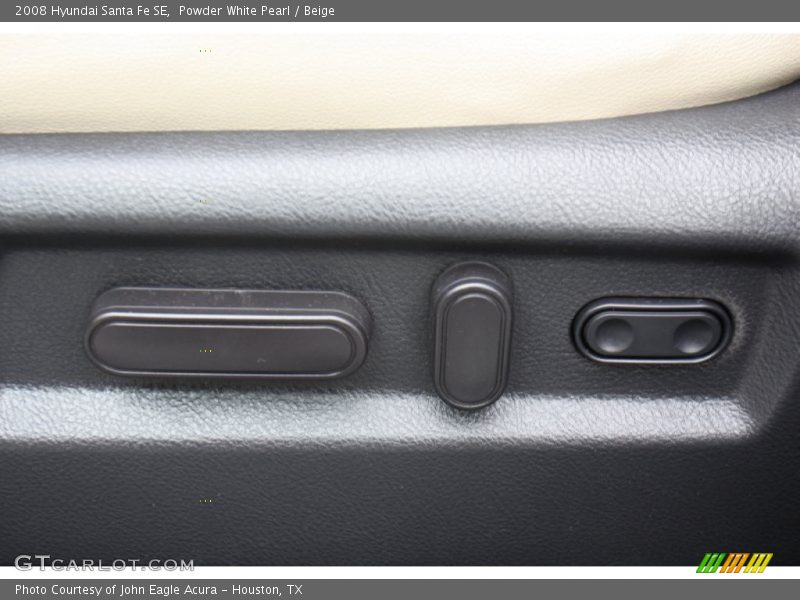 Powder White Pearl / Beige 2008 Hyundai Santa Fe SE