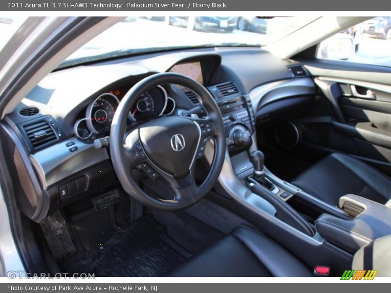 Paladium Silver Pearl / Ebony Black 2011 Acura TL 3.7 SH-AWD Technology