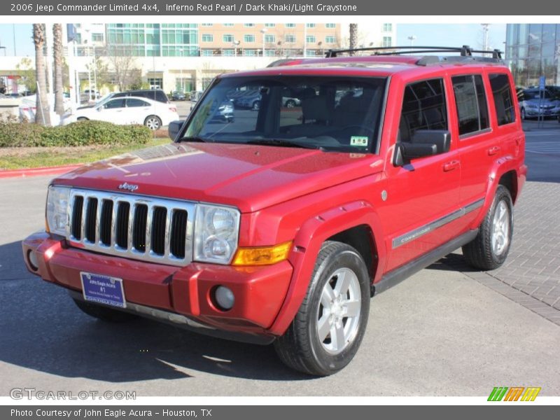 Inferno Red Pearl / Dark Khaki/Light Graystone 2006 Jeep Commander Limited 4x4
