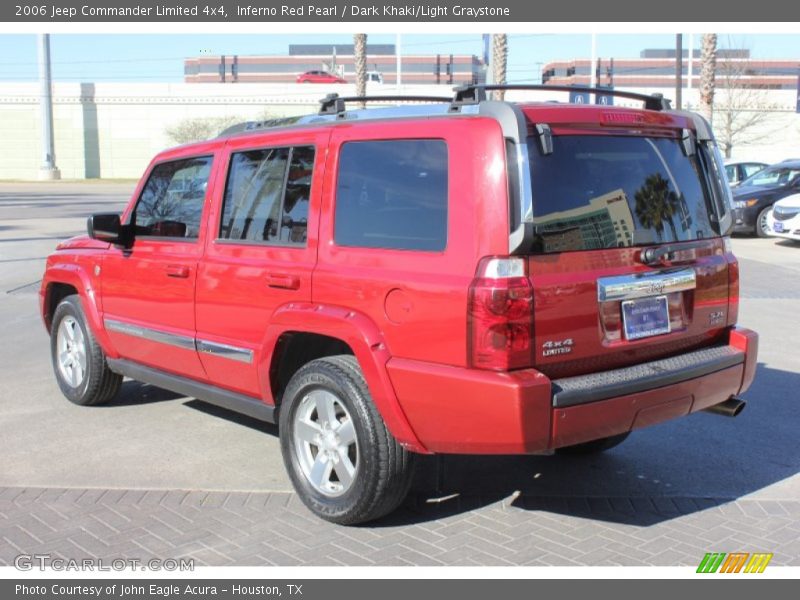 Inferno Red Pearl / Dark Khaki/Light Graystone 2006 Jeep Commander Limited 4x4