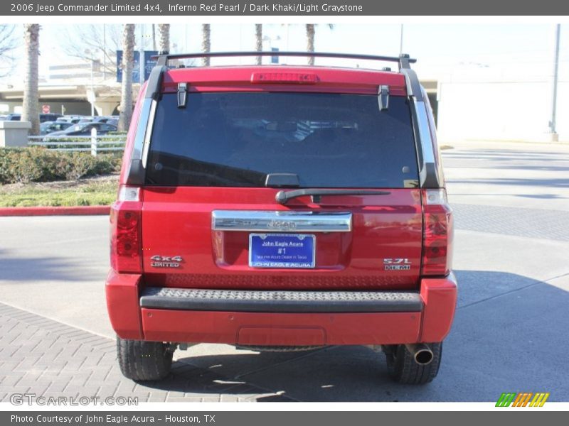 Inferno Red Pearl / Dark Khaki/Light Graystone 2006 Jeep Commander Limited 4x4
