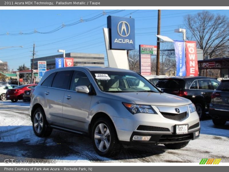 Palladium Metallic / Taupe 2011 Acura MDX Technology