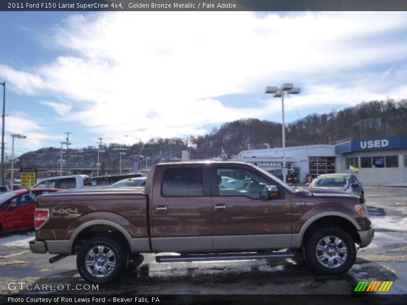 Golden Bronze Metallic / Pale Adobe 2011 Ford F150 Lariat SuperCrew 4x4