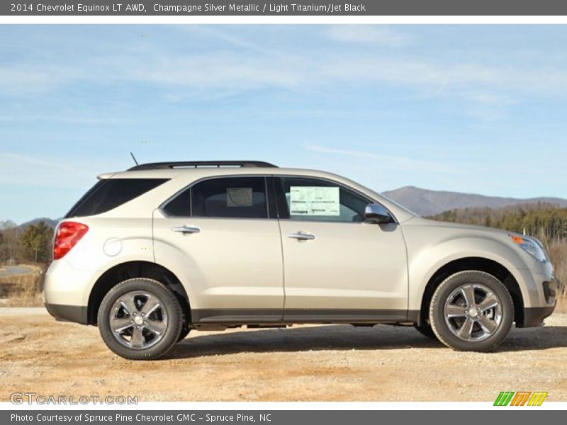 Champagne Silver Metallic / Light Titanium/Jet Black 2014 Chevrolet Equinox LT AWD