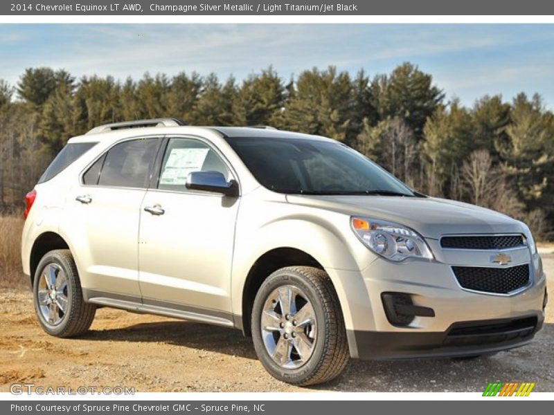 Champagne Silver Metallic / Light Titanium/Jet Black 2014 Chevrolet Equinox LT AWD