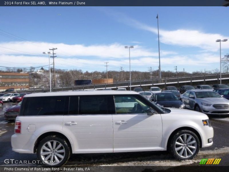 White Platinum / Dune 2014 Ford Flex SEL AWD