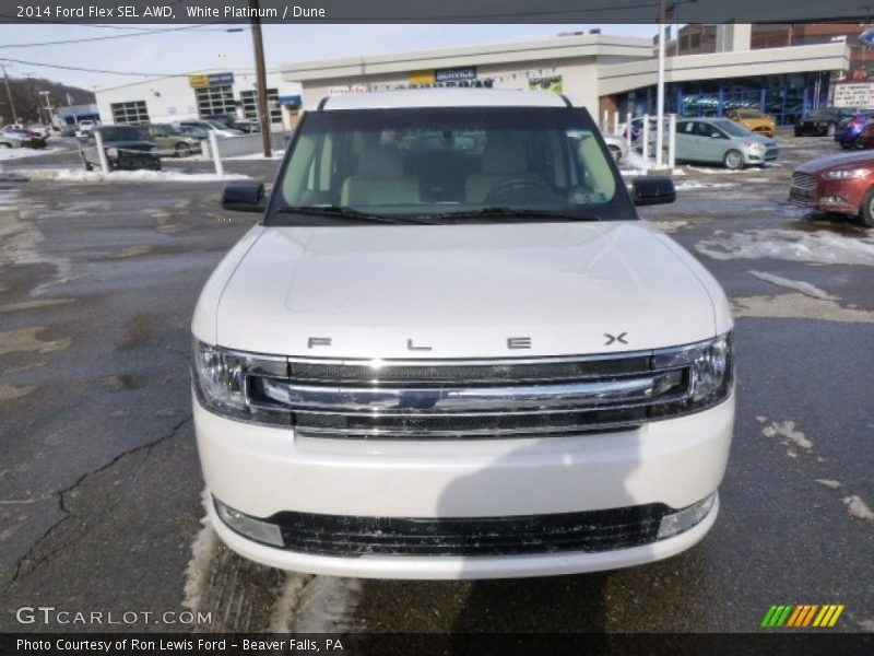 White Platinum / Dune 2014 Ford Flex SEL AWD