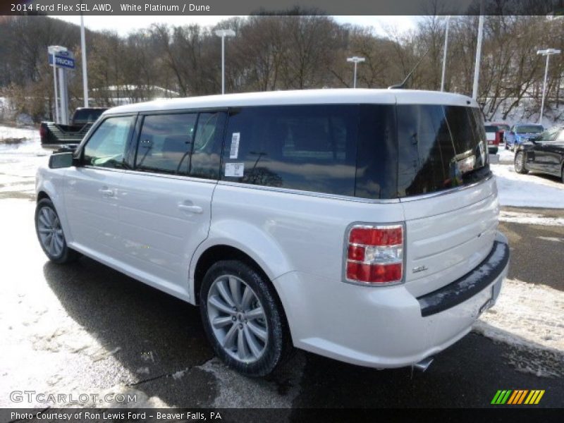 White Platinum / Dune 2014 Ford Flex SEL AWD