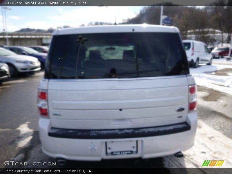 White Platinum / Dune 2014 Ford Flex SEL AWD