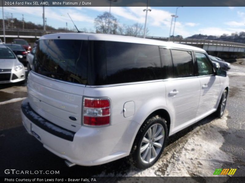 White Platinum / Dune 2014 Ford Flex SEL AWD